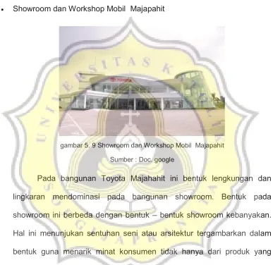 gambar 5. 9 Showroom dan Workshop Mobil  Majapahit 