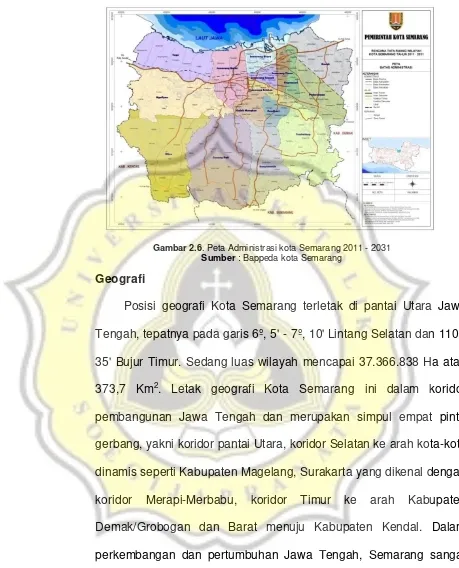 Gambar 2.6. Peta Administrasi kota Semarang 2011 - 2031 