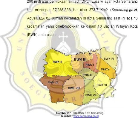 Gambar 2.7 Peta BWK Kota Semarang 