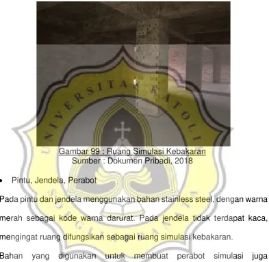 Gambar 99 : Ruang Simulasi Kebakaran 