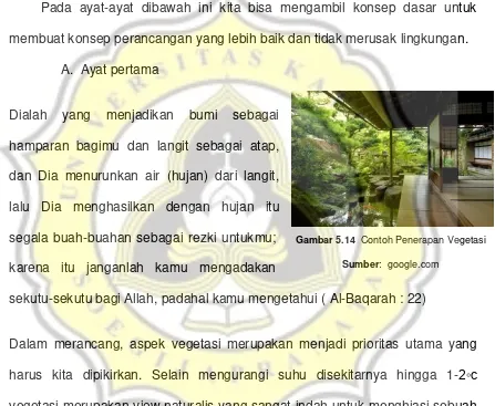 Gambar 5.14  Contoh Penerapan Vegetasi 