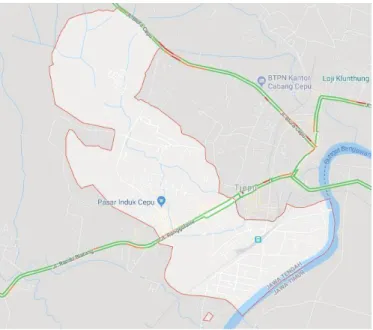 Gambar 1 Lokasi site  Sumber google map 2019 
