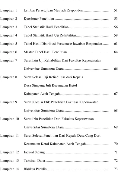 Tabel Statistik Hasil Penelitian ............................................  