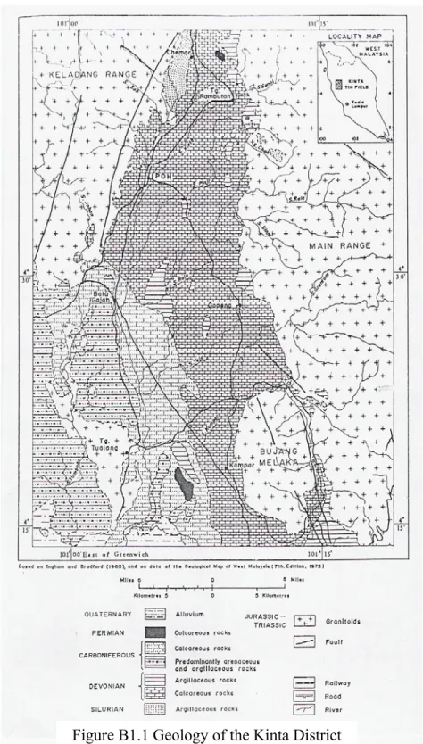 Figure B1.1 Geology of the Kinta District