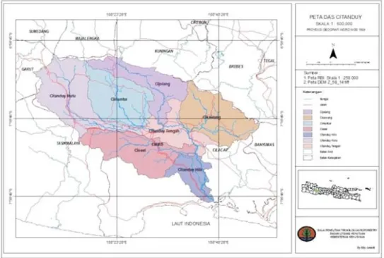 Figure 1. Study location at Citanduy Hulu Watershed and Ciseel Watershed