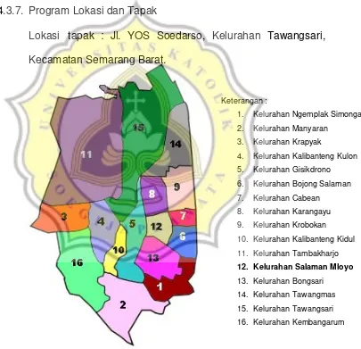 Gambar 69. Peta Kecamatan Semarang Barat (BWK III)  Sumber : www.semarangkota.go.id, 2016 