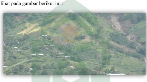 Gambar 21  : Kenampakan  daerah rentan gerakan tanah tinggi di Desa Massalle   kecamatan Masalle