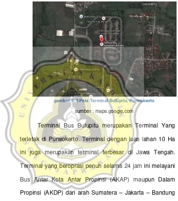 gambar 5. 3 Peta Terminal Bulupitu, Purwokwrto 