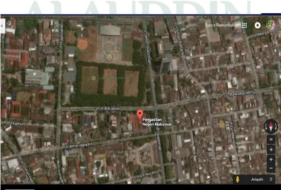 Gambar 4.1  Peta Lokasi PN Makassar 