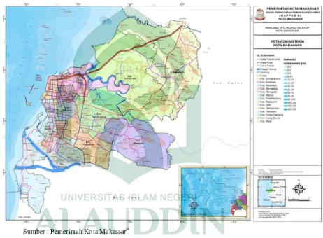 Gambar 1: Peta Administrasi Kota Makassar 