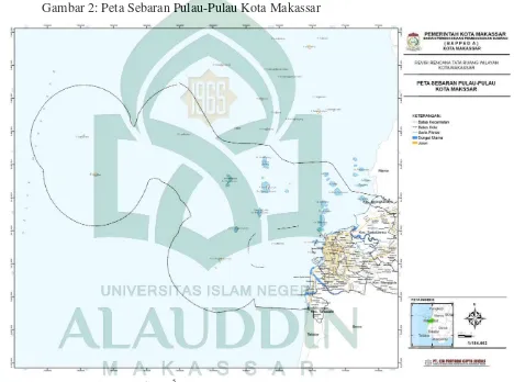 Gambar 2: Peta Sebaran Pulau-Pulau Kota Makassar 