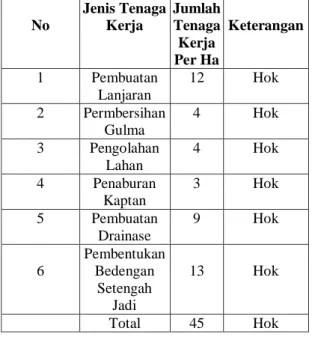 Tabel  4.1  Penggunaan  Tenaga  Kerja  Pada  Persiapan  Tanam  Per  Ha  Usahatani  Tomat  Di  Desa  Parsanga  Kecamatan Kota Kabupaten Sumenep 