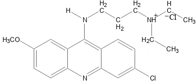 Gambar 2. Struktur kuinakrin HCl 