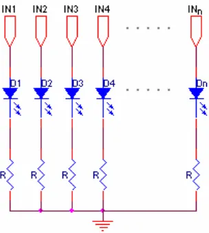 Gambar 2-9 Konfigurasi Common Anode pada LED 