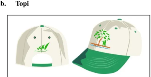 Gambar 22 Desain Merchandise Topi  (Sumber: Hasil Olahan Peneliti) 