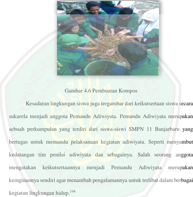 Gambar 4.6 Pembuatan Kompos 