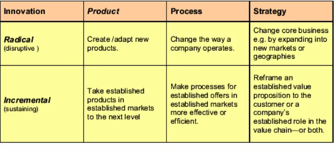 Gambar 2: Inovasi Dalam Perspektif:  Produk, Proses, dan Strategi 