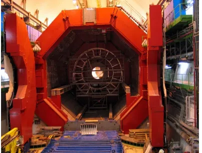 Gambar 1.9:Salahsatusudut“LargeHadronicCollider(LHC)”diCERNJenewa, Swiss.Fasi-litas penelitian �sikapartikel ini dibangundengan biaya kuranglebih 40 triliun ru-piah.Inilah salahsatutanggapanatassebuahpertanyaanyangdiajukanolehalessekitarduaribu tahun yang lalu.(www.lhc.web.cern.ch)