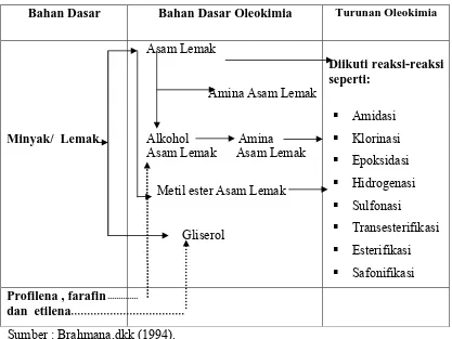 Tabel 2.2  Diagram Alur Oleokimia 