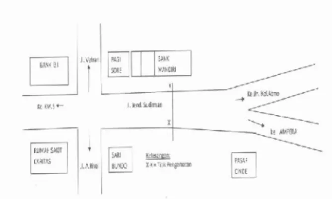 Gambar 1  Lokasi Titik Pengamatan 2 Bahan dan Alat