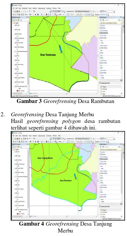 Gambar 4 Georefrensing Desa Tanjung 