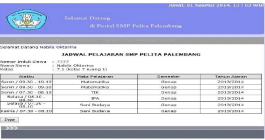 Gambar 6. Laporan Data Siswa Berdasarkan Kelas