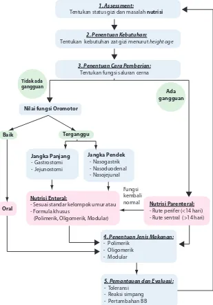 Gambar 1. Langkah-langkah melakukan Asuhan Nutrisi Pediatrik. Dikutip dari American Society for Parenteral and Enteral Nutrition(ASPEN) dengan modifikasi.