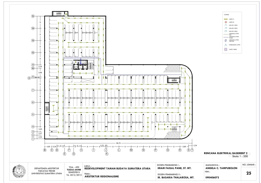 Gambar 6.25 Rencana Elektrikal Basement 2 