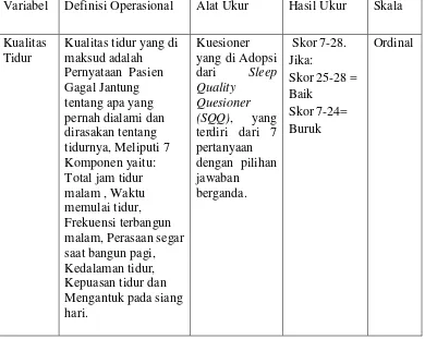 Tabel 3.1. Defenisi Operasional Variabel Penelitian 