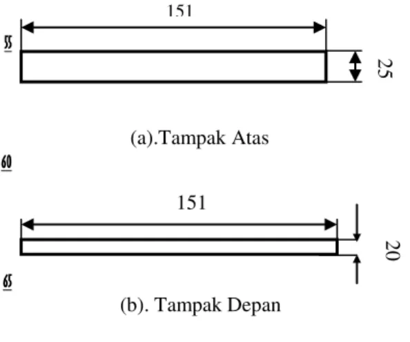 Gambar  1.  Ilustrasi  cetakan  spesimen  uji  bending Standar DIN 50110 