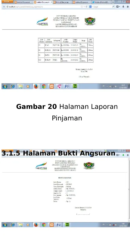 Gambar 21 Halaman Bukti Angsuran