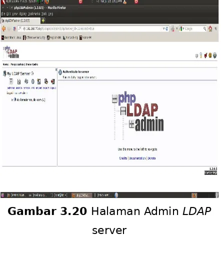 Gambar 3.20 Halaman Admin LDAP 