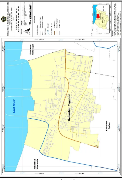 Gambar 1.3 Peta Administrasi Kelurahan Tegalsari 