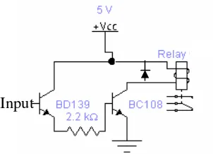 Gambar 8.  Rangkaian transistor sebagai saklar 