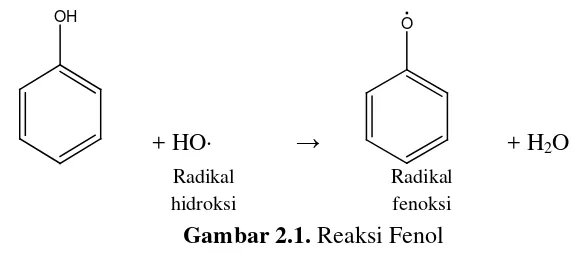 Gambar 2.2. Stabilisasi Radikal Fenoksi Flavonoid oleh Resonansi 