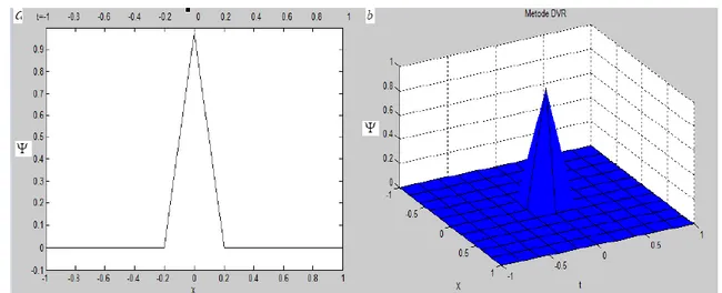 Gambar 1 Metode DVR pada CNLS: (a) Plot nilai fungsi, (b) Surface fungsi.   