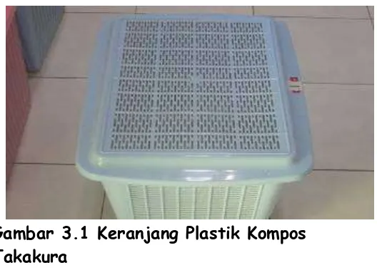Gambar 3.1 Keranjang Plastik Kompos Takakura 