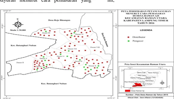 Tabel 4 : Pemasaran Sayuran di Desa Raman Aji Kecamatan Raman Utara   Kabupaten Lampung Timur Tahun 2016 