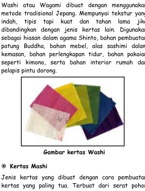 Gambar kertas Washi 