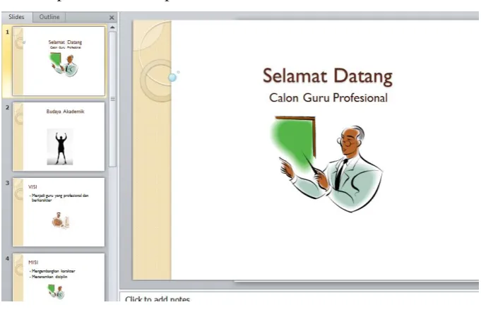 Gambar 13. Contoh slide presentasi 