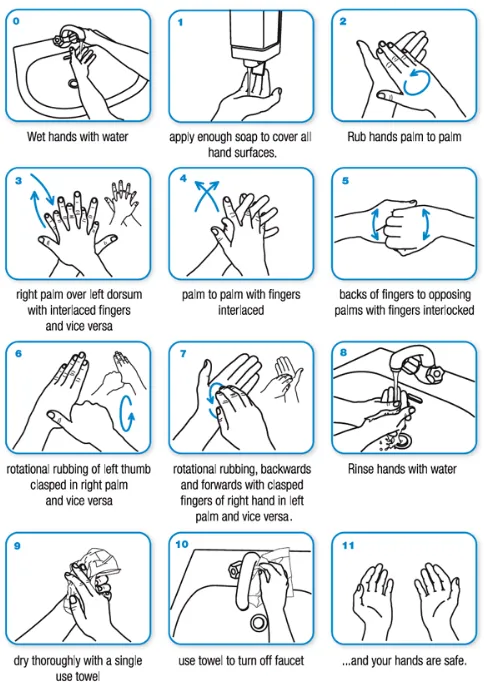 Gambar 2.10 Langkah-langkah Mencuci Tangan 