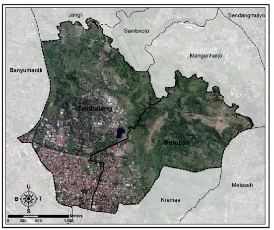 Gambar 1.2 Peta Wilayah Studi Kelurahan Tembalang Dan Kelurahan Bulusan 