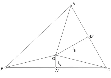 MisalkanGambar 7. A′, B′, C′ berturut-turut adalah titik-titik tengah sisi-sisi BC, CA,