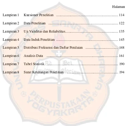 Tabel Statistik    ...............................................................................