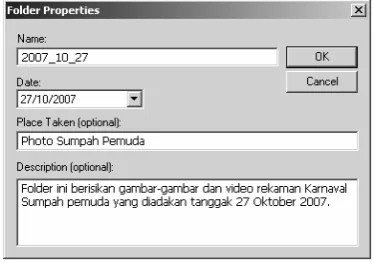 Gambar 2.2. Menu Folder Description  