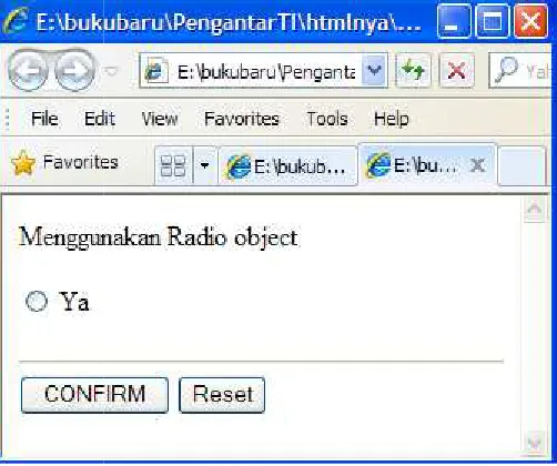 Gambar 1..5. Memasukan Data  dengan Text Objek 