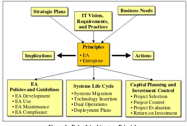 Figure 1.  Role of Architecture Principles 