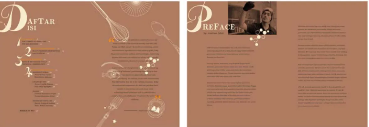 Gambar 4. Layout halaman awal (Daftar Isi dan Preface) 