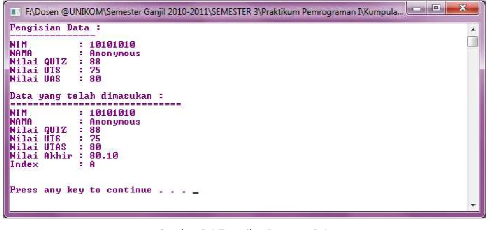 Gambar 9.1 Tampilan Program 9-1 