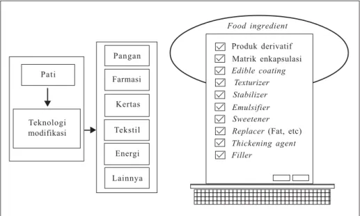 Gambar 6.  Bagan  produk food ingredient dari tapioka.